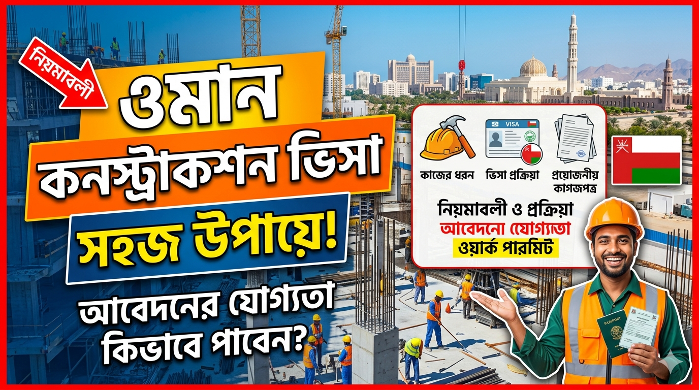 ওমান কনস্ট্রাকশন ভিসা oman construction visa