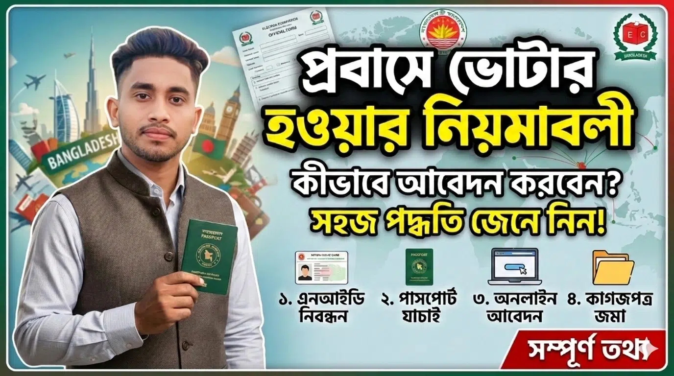 প্রবাসে ভোটার নিবন্ধনের নিয়মাবলী Nid Card Application From